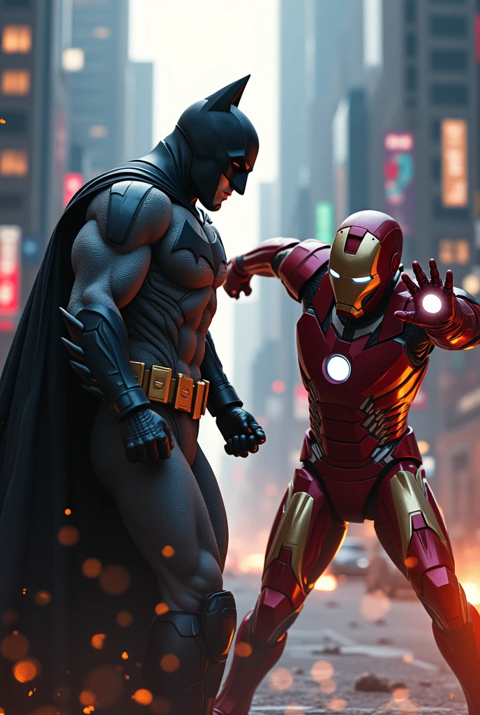 Batman vs iron man incredible fight scene ultra HD high resolution 4K