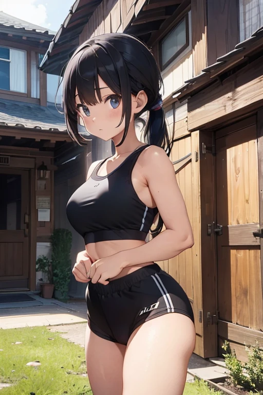 sports bra, (cotton shorts:1.3), (looking back:1.5), 1girl, very cute girl,(enfant face:1.3), hip focus,
(8k, RAW photo:1.2), (best quality, masterpiece, photo realistic, ultra highres:1.1), detailed beautiful face, detailed skin, japanese girl,
(indoors:1.5), smile,
(whole body:1.5),lying, ,