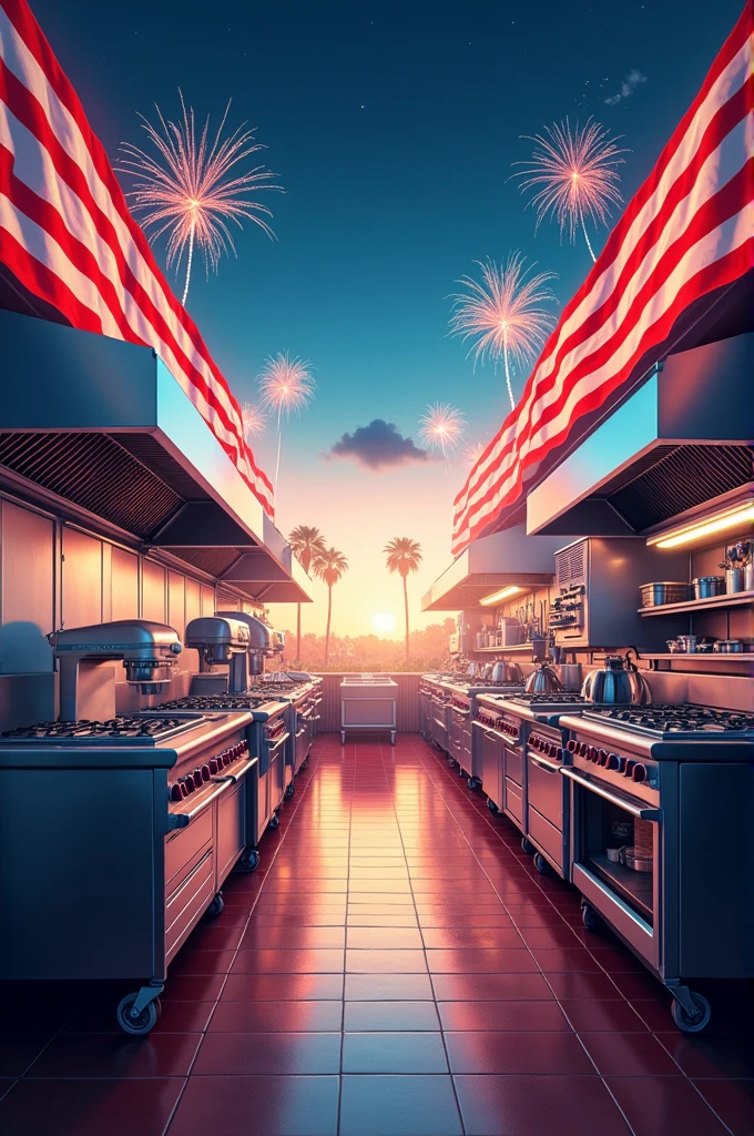 Commercial kitchen equipments poster content on independence day
