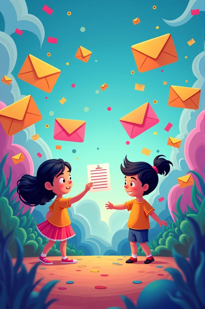 Email as a means of colorful animated communication for children