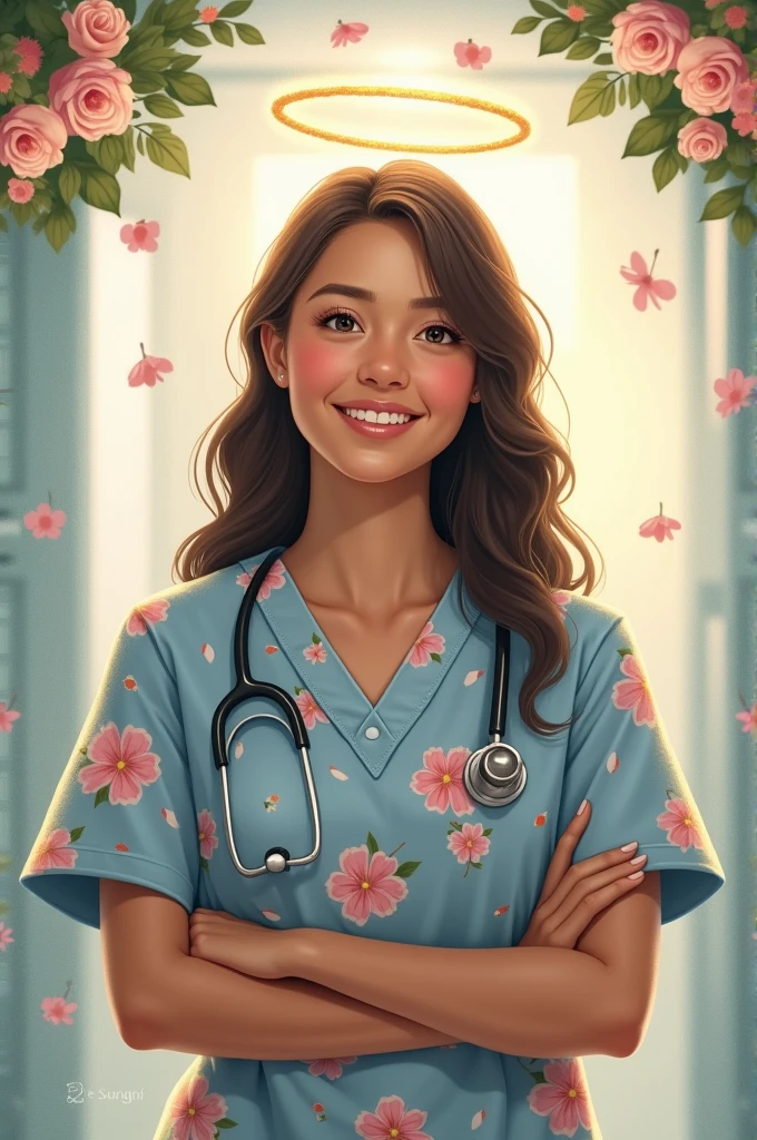 Create an image with the following phrase "Happy Nurses Day My Beautiful Julissa", God take care of you very much.