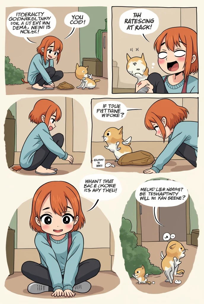 Monica and Chives Comics , 
Monia is crouching