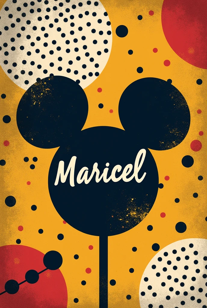 Can creat a wall paper indicate maricel name with Mickey mouse background can you change the font , let's creat in for adult ,give me more options 