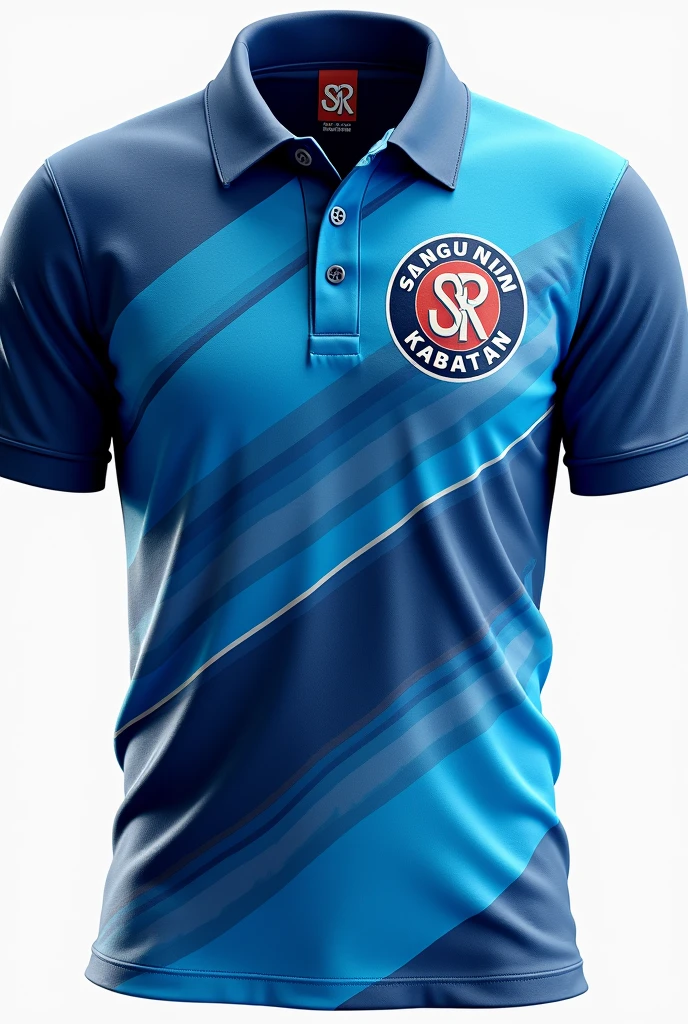 Create a polo shirt designs for Sanggunian kabataan. Use blue shades of colors