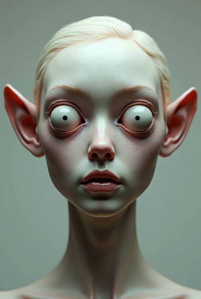 Face with eyes made of 2 ears