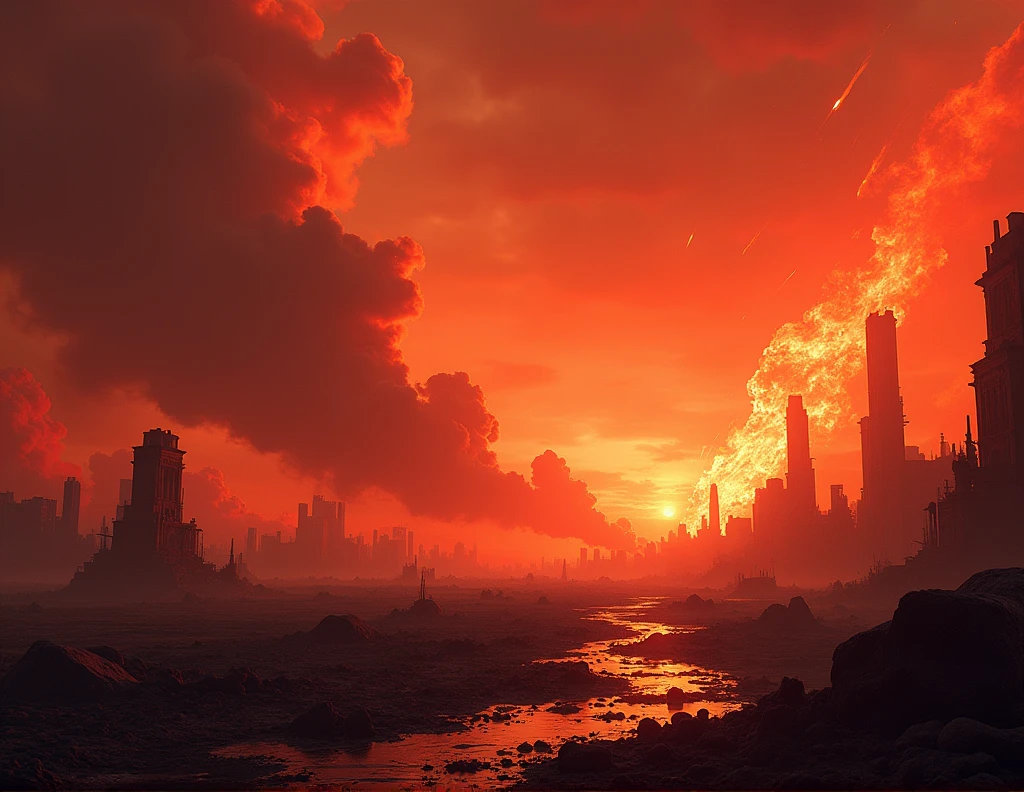 oh want to make a red battle wallpaper without people