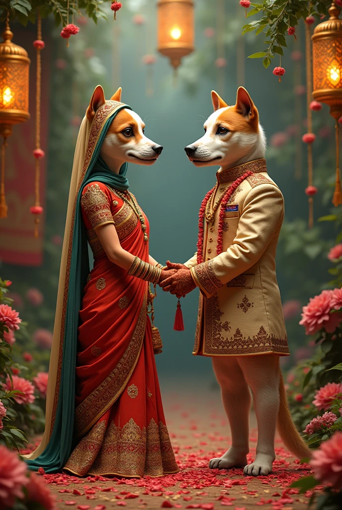 Indian marriage of dog and human 