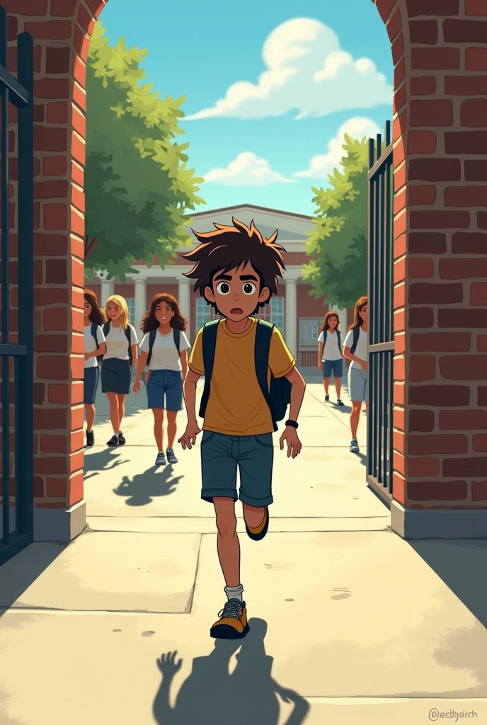 One day a student came late to school