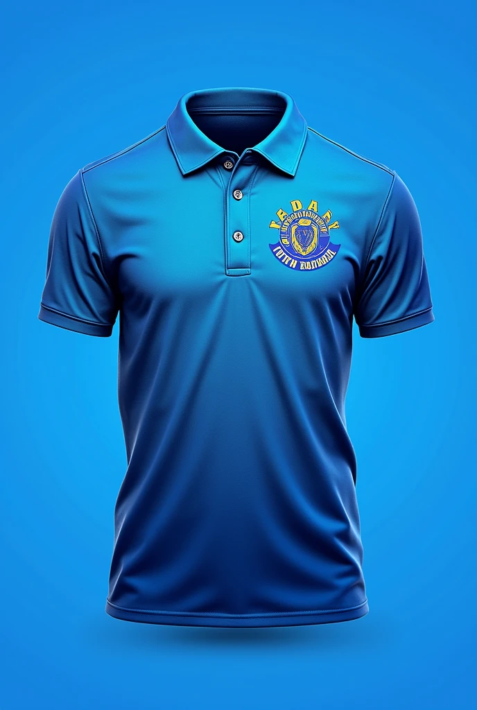 Create a polo shirt designs for Sanggunian kabataan. Use blue shades of colors. Create Front and back designs.