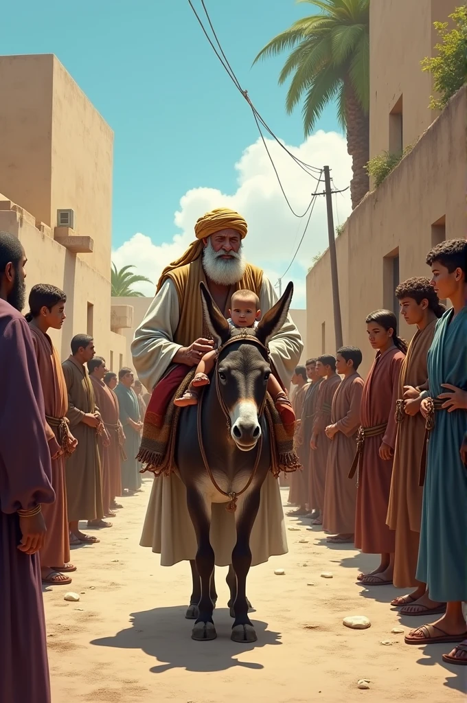 After traveled sometime a few women standing on the side of the road saw son on the donkey and Hasan is walking behind donkey. "Oh, the old man walks in. The is out in the ass. That's bad." Hearing this, Hassan sent Hany away, and when Hassan went out on his donkey and reached another place, a few young boys laughed in jest.
"Poor child. Whos the pain of children?"