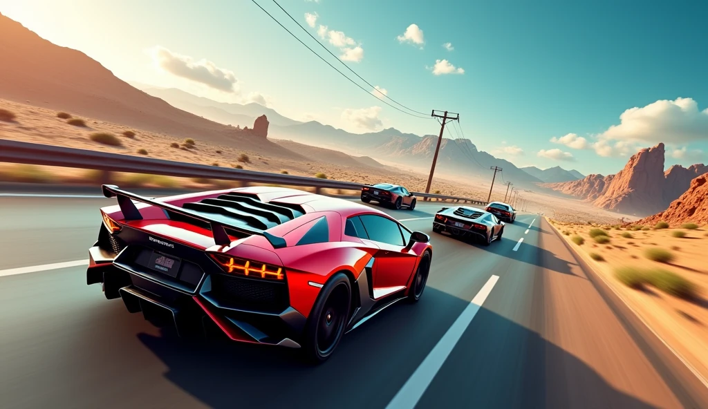 

"A dynamic thumbnail featuring the title 'Top 5 Open World Car Games Like Forza Horizon 5' in bold, eye-catching text. The background showcases a high-speed race scene with various sleek, modern cars speeding through an expansive, open-world environment. The main car in the foreground resembles one from Forza Horizon 5, with the other cars representing similar games. The background includes diverse terrains like city streets, desert roads, and mountain landscapes, highlighting the variety of the open world. The thumbnail has vibrant colors, with a mix of orange, blue, and green hues, and a slight motion blur effect to convey speed and excitement."