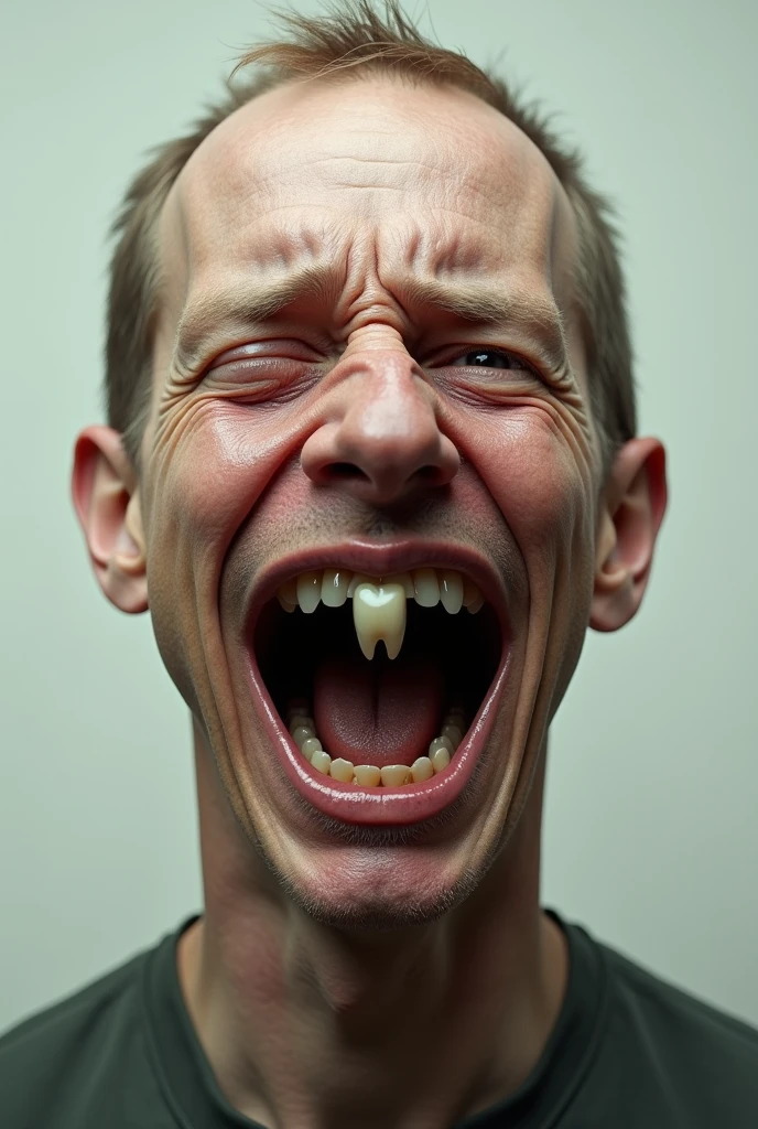 A Man Who Had His Brain Cut Into Two Parts,have a giant mouth,have a giant tooth