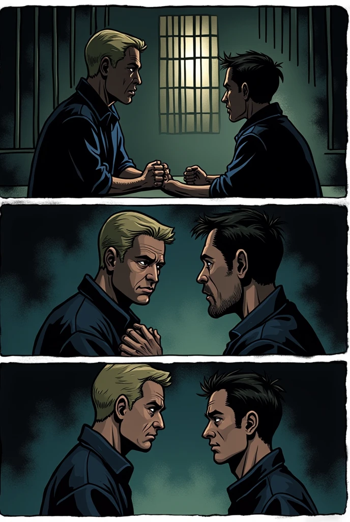4 frame comic
"The prisoner's dilemma"