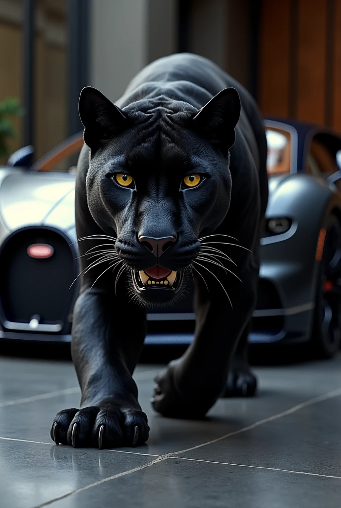 Black panther + Bugatti