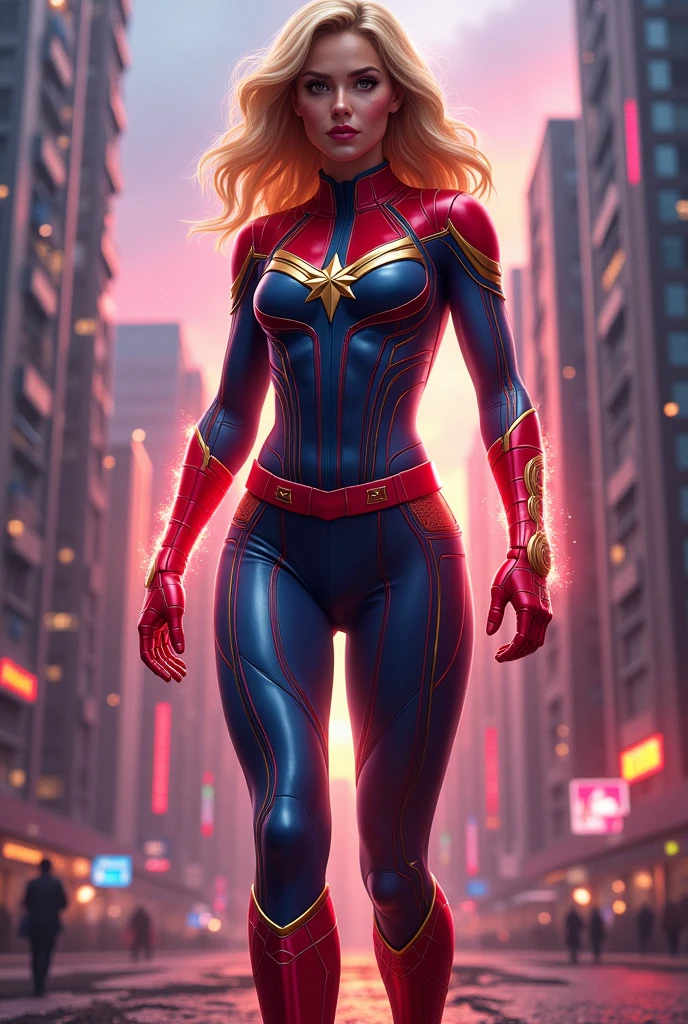 Captain marvel and spider girl fusion ultra HD high resolution 4K
