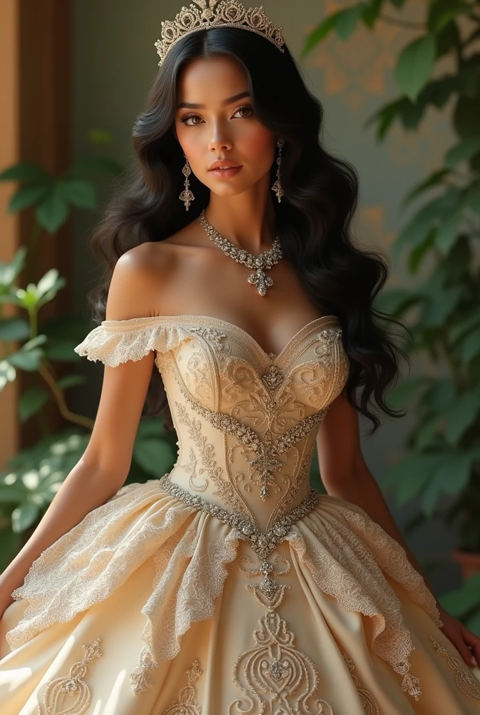 Latin gir with princess french dress