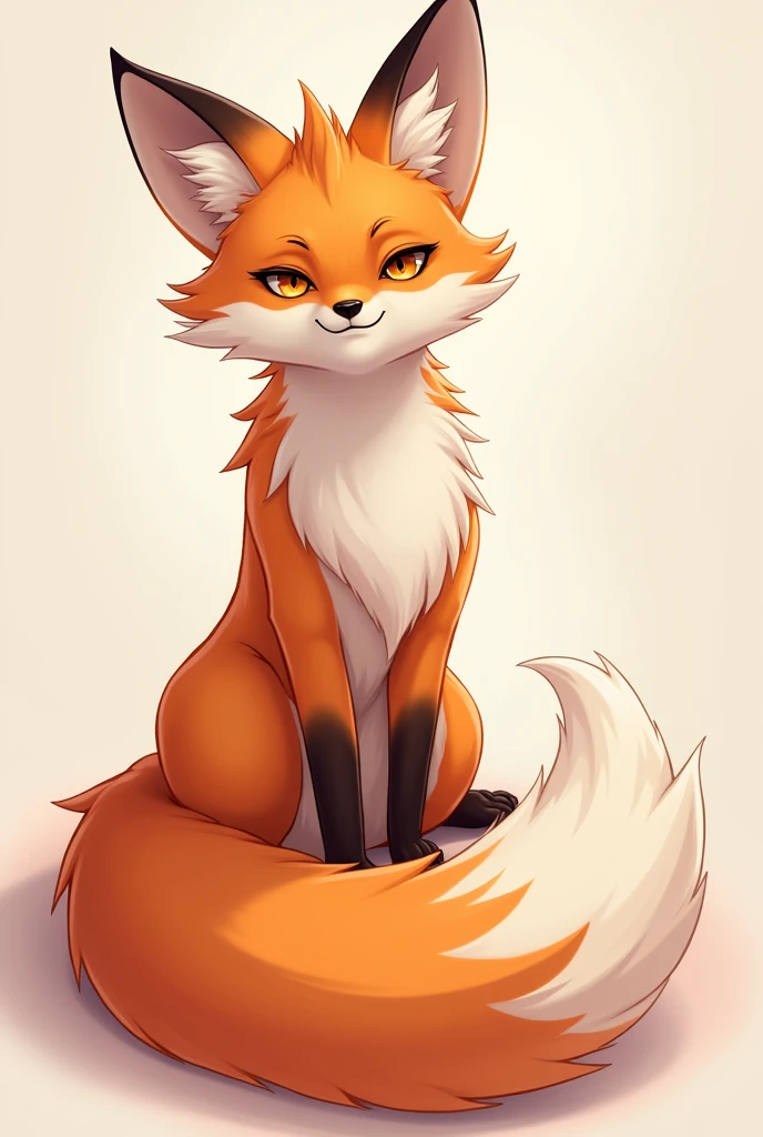 A 2D anime style hentai furry anthropomorphic fox