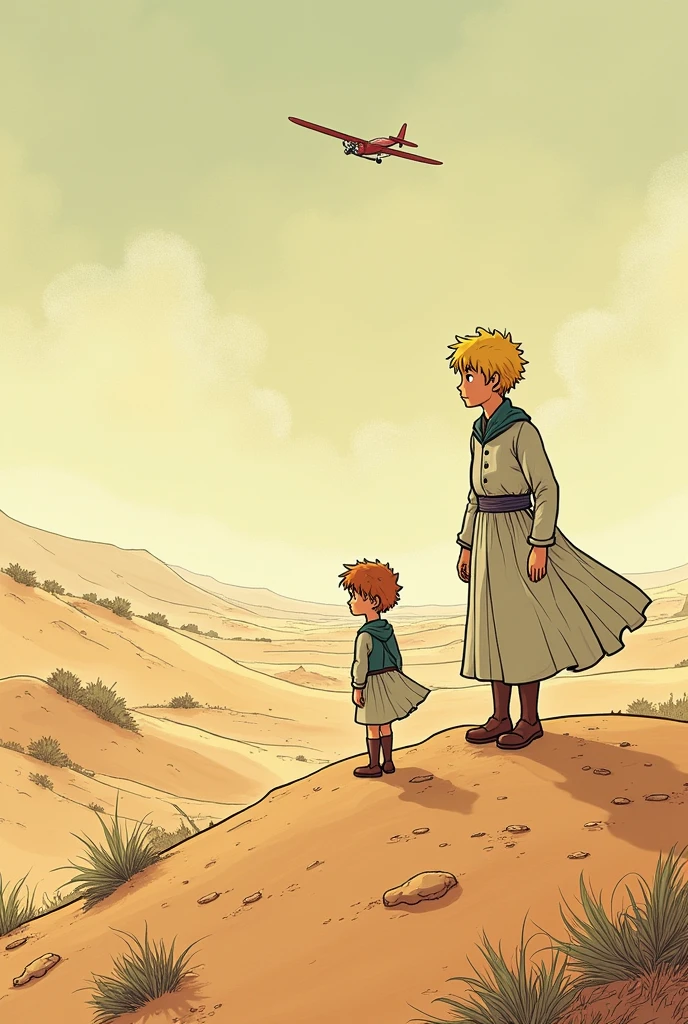 I can help you design what a comic could look like based on the first three chapters of "the little Prince" by Antoine de Saint-Exupéry. Here is a suggestion on how to structure it in bullet points.:
### Chapter 1: The Boa Snake and Adults 1. **iniñeta 1:** A child of about shows a drawing to several adults. The drawing is of a boa snake that has devoured an elephant., but adults think it's a hat.
- **Text:** "When I was six years old, vi una imagen impresionante en un libro sobre la Selva inirgen. I drew my own version, but the adults only saw a hat."
2. **iniñeta 2:** The disillusioned child walks away, feeling misunderstood by adults, who advise him to abandon drawing.
- **Text:** "They told me to stop drawing and concentrate on serious things, like geography, history and mathematics."
3. **iniñeta 3:** The boy grows up and becomes an aviator. Sigue feeling misunderstood by adults.
- **Text:** "Over time, I forgot my career as an artist and became an aviator, pero siempre sentí que los adultos No entendían nada."
### Chapter 2: The Encounter with the Little Prince 1. **iniñeta 1:** A plane crashed in the Sahara desert. The pilot (The narrator) He works on the repair of the plane.
- **Text:** "Six years ago, I crashed in the Sahara desert. I was alone and had to repair my plane."
2. **iniñeta 2:** The pilot, Exhausted, wakes up at dawn and finds a child (the little Prince) watching him.
- **Text:** "suddenly, I heard a small voice saying: 'Please, draw me a lamb'."
3. **iniñeta 3:** The pilot dibuja la serpiente boa que se había tragado al elefante, pero el Principito No se conforma con eso y le pide un cordero.
- **Text:** "surprised, I drew what I knew: my boa snake. But the boy said: 'No, No, No. I don't want an elephant inside a snake. Draw me a lamb'."
### Chapter 3: The Origin of the Little Prince 1. **in