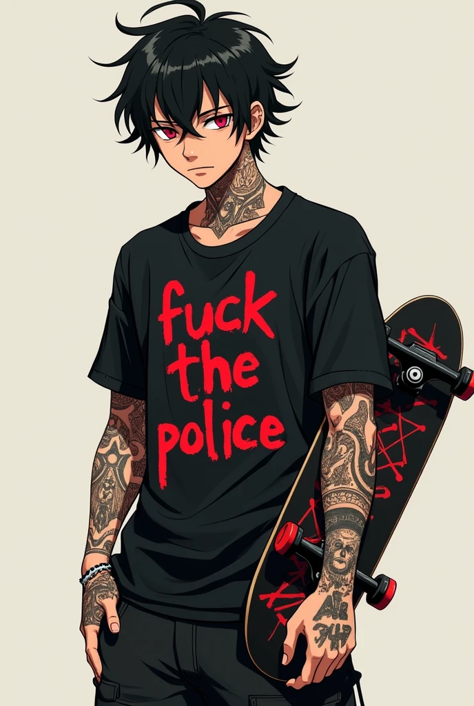 ((illustration)), (best quality)), ((masterpiece)), (detailed), teenager, 1male, black hair, jacket, black gloves, coat, sunglasses, leather, solo, anime, city, night, flat color, demons, snakes, monsters, chair, holding knife, glowing eyes, smoke, bloody, blood on clothes, blood on face, crazy smile, war, chaos, cinematic, epic, anime, fire, explosion,