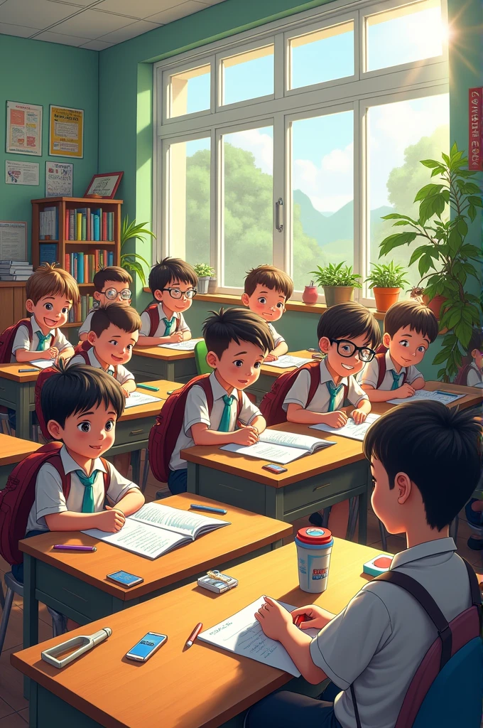 school classroom boys