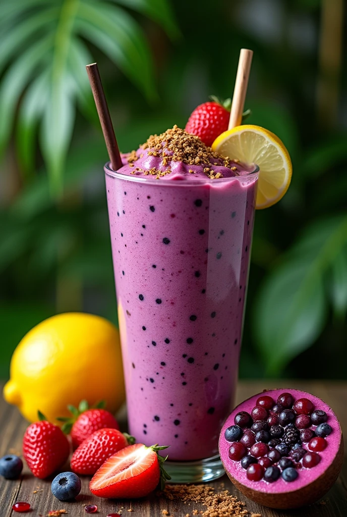 Welcome to our tropical açaí corner! Here, you can indulge in a variety of flavors and exotic combinations, all in an environment full of tropical plants that bring a feeling of freshness and tranquility. Our products are made with fresh, organic ingredients., specially designed to please your palate and take care of your health. Packaging is sustainable and inviting, inspired by the vibrant nature of Brazil. Come try our refreshing and energizing options, while connecting with the tropical essence that surrounds us. We are here to provide a unique sensory experience, what a flavor, beauty and sustainability in every little piece of açaí. Enjoy and let yourself be carried away by the charms of our natural universe!