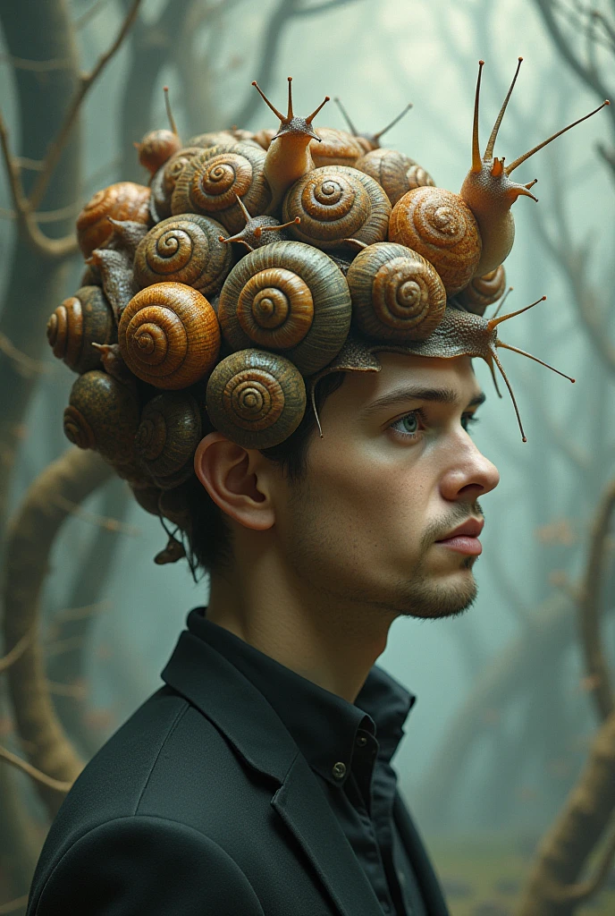 A Man with a Brain Made of Snails