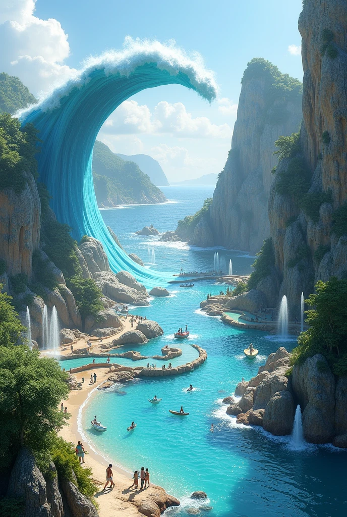 Create a wave-themed park