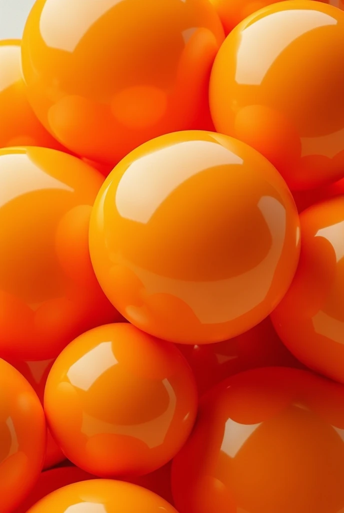 Orange big inflatable balls, realistic photography advertising, high detail