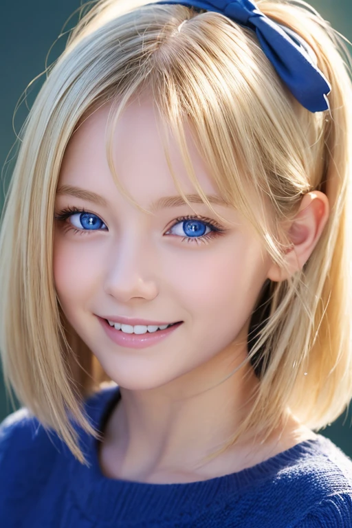 Blonde、Blue Eyes、smile、Background digital art、Gapのパーカー着てる