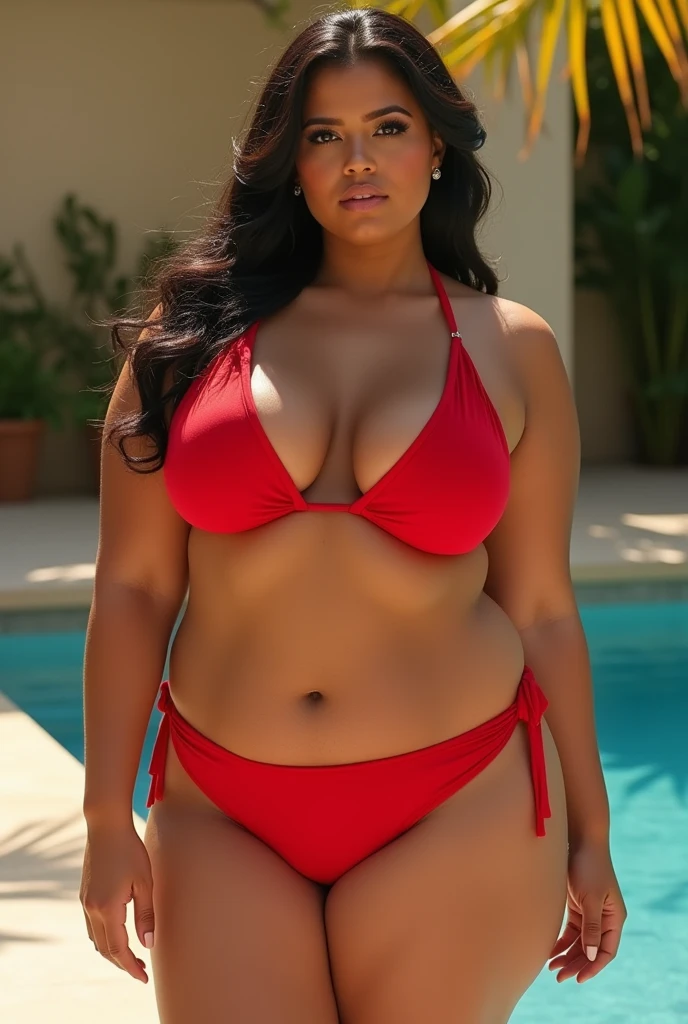 Hot girl red bikini big size bobos big size
