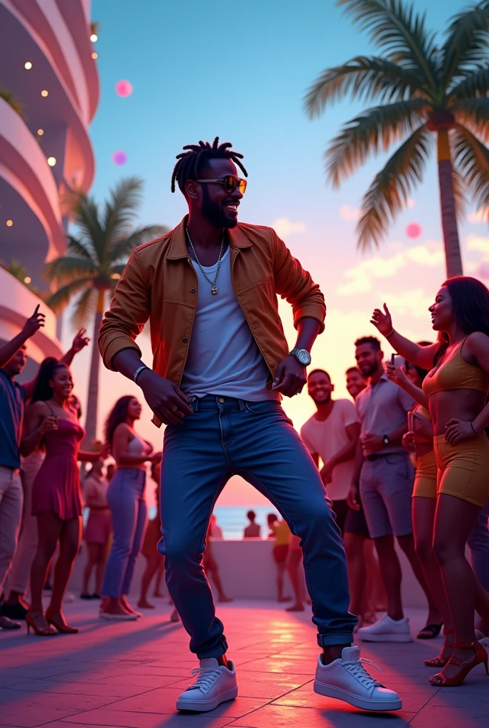 Muncho Lee partying in lekki