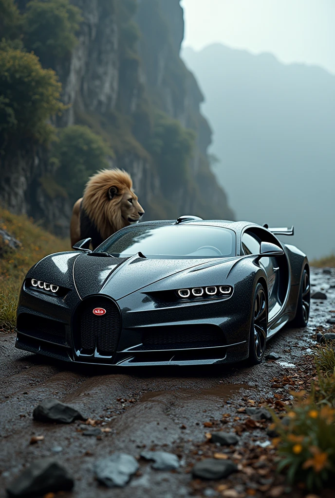 bugatti + lion