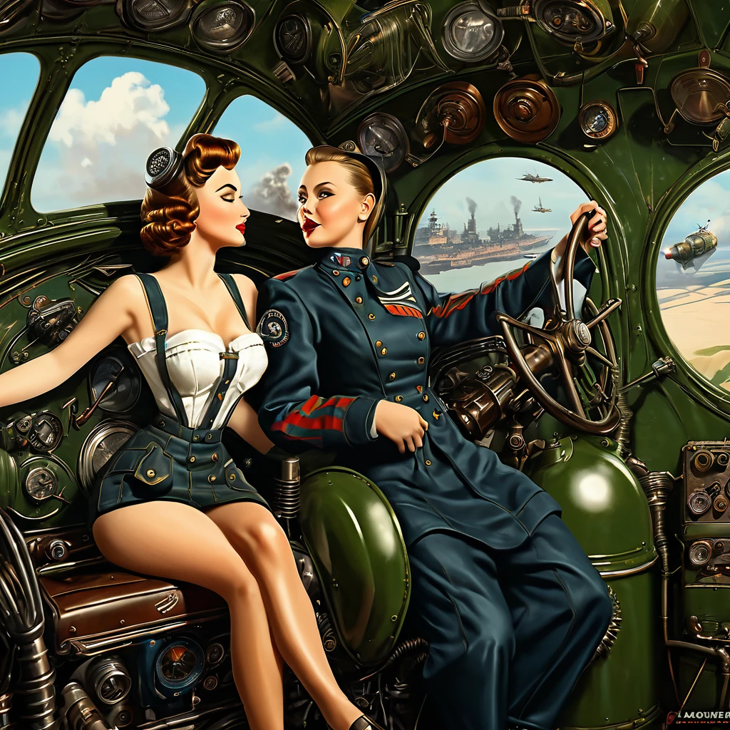 amour stupide, 8k, highy detailed, dieselpunk, alexey gurylev