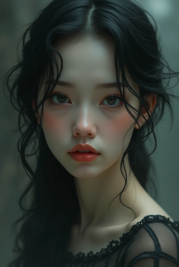 A  woman with nods 