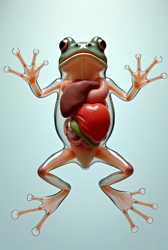 Transparent frog organs