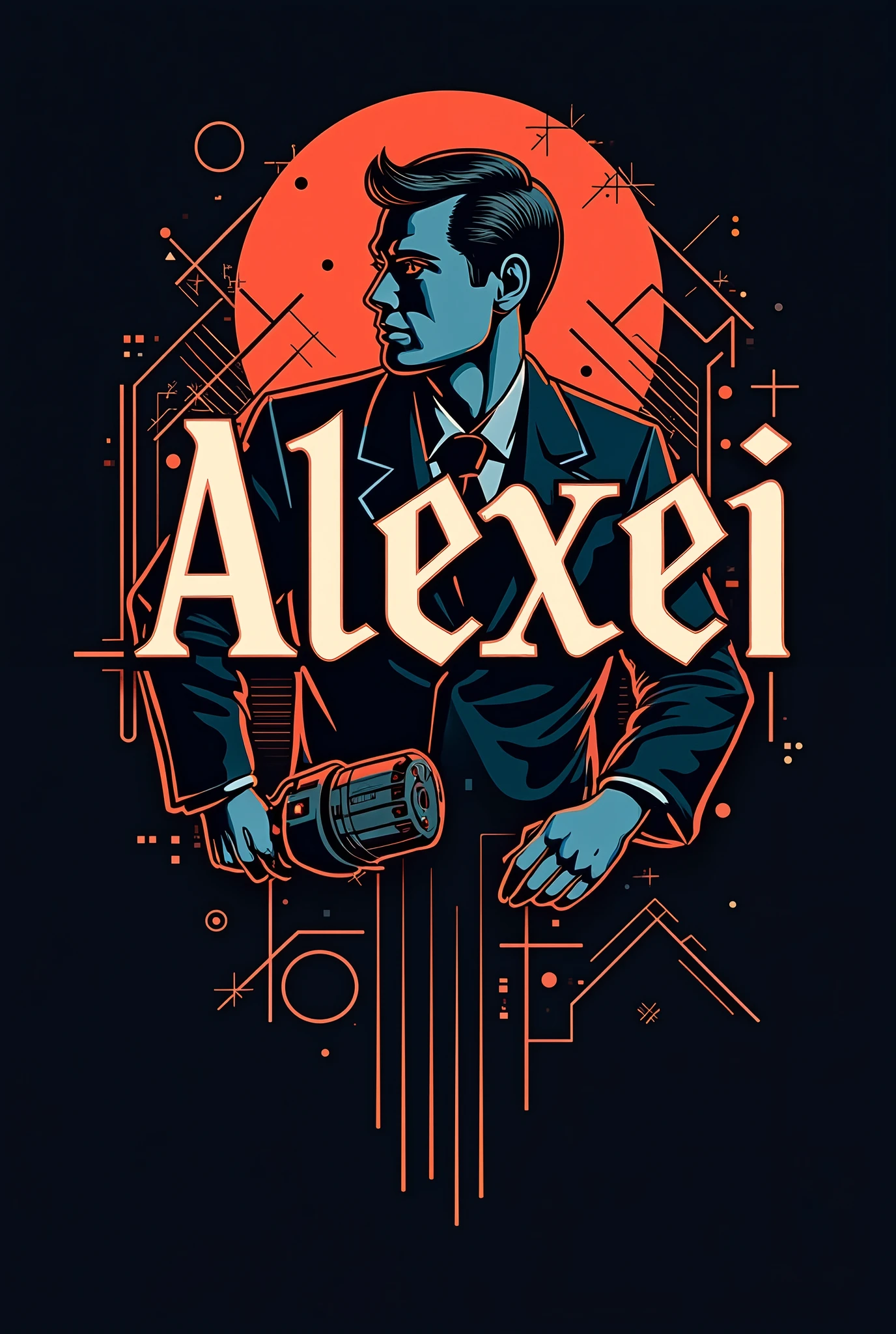 You can generate a 1920x180 image that says Alexei at the top SERVITEC