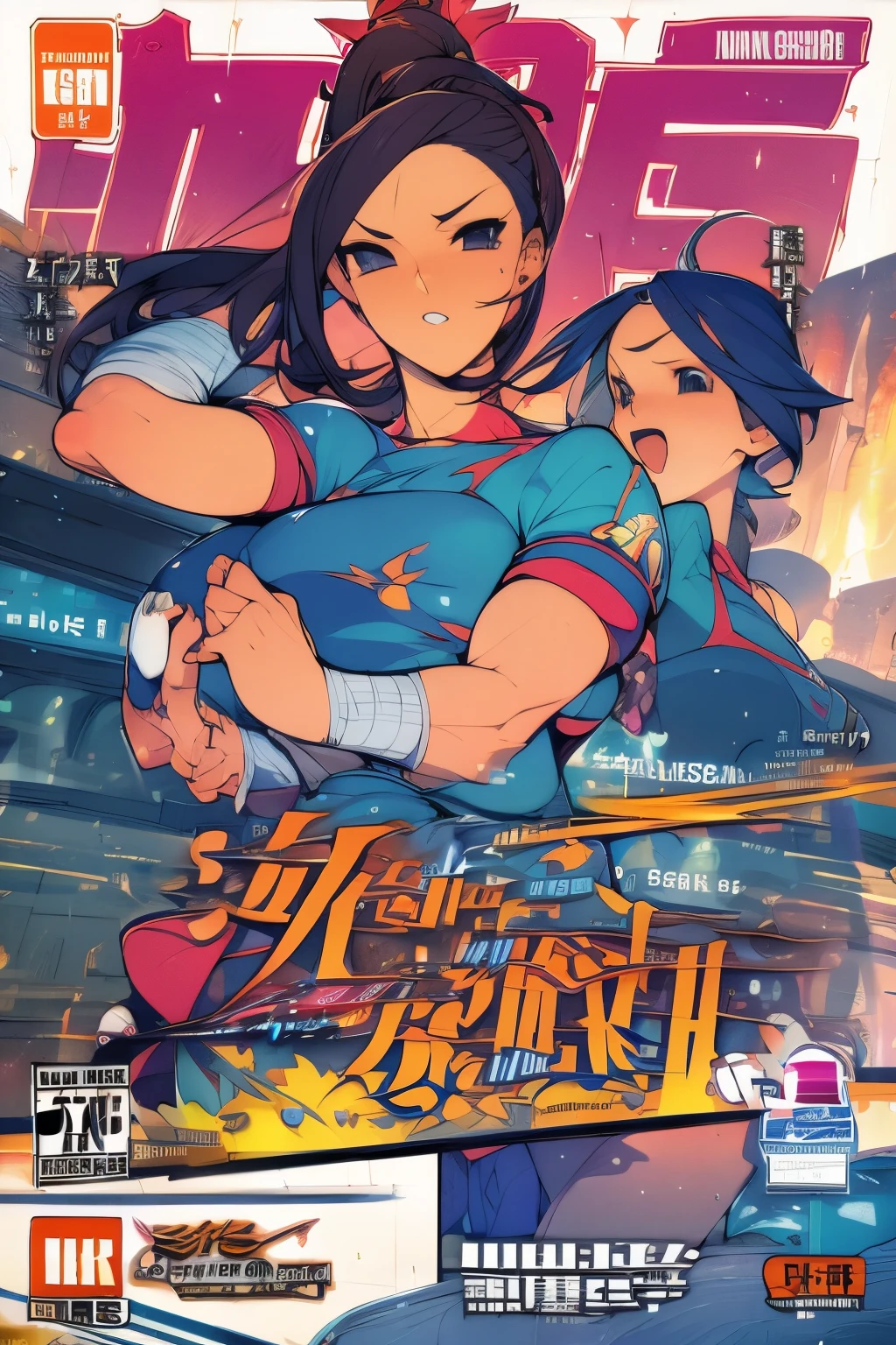 Make a ps2 mod cover with only tenkaichi 3 waifus