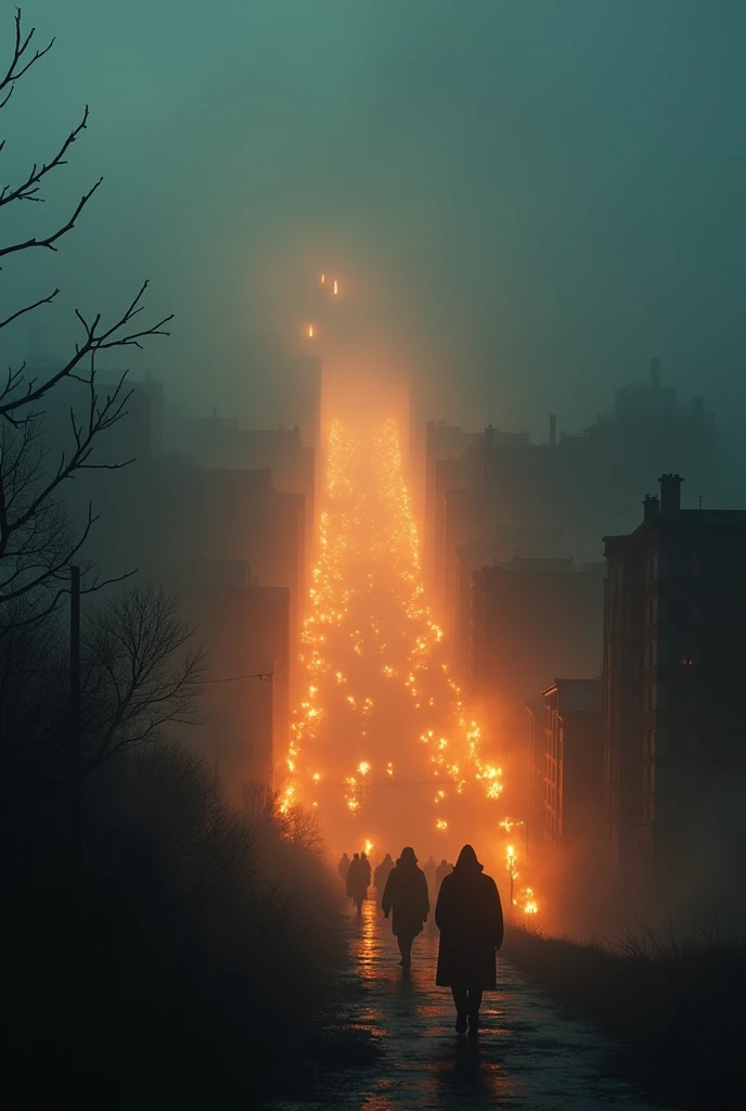 There was a glow in the distance. Like… torches, lit in the mists. Another appeared to the east, near a skaa suburb.
And a third. Then a quarter. In a matter of seconds it seemed like the whole city was glowing.