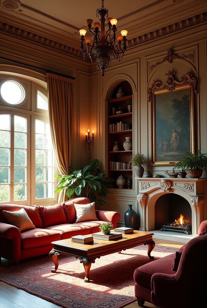 Living room of a European villa
