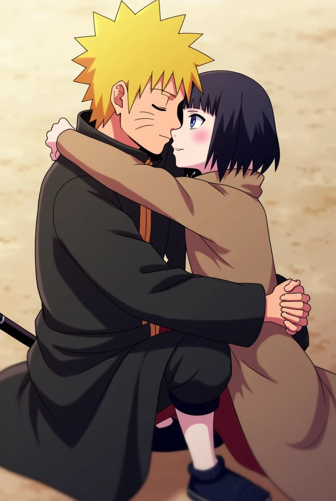 sex vaginal, kissing, anime style, medium breasts, small ass, hinata hyuga (naruto), white eyes,laying, forest, on back, missionary, deep, intense, side view, anime art style,