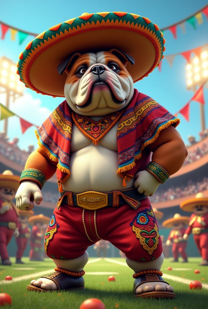 Bulldog football dressed for fiesta Mexico 