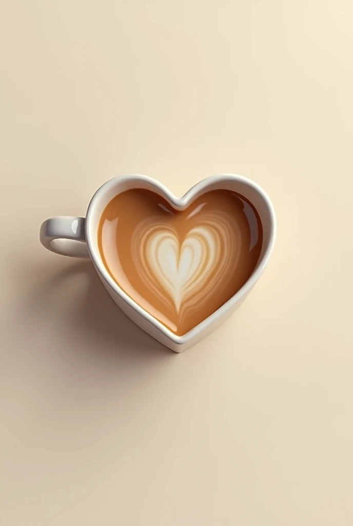 Heart shaped coffee cup logo 