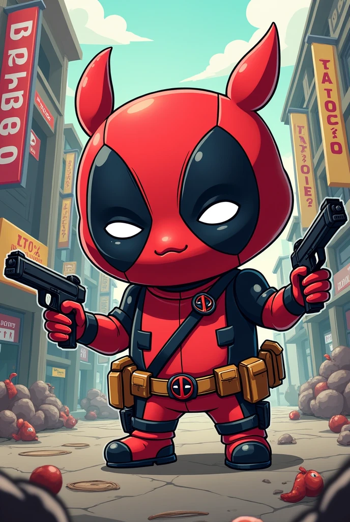 Labubu X Deadpool figger