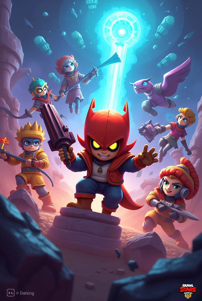 Creat a book that takes whole Photo and on the book type name Like Brawl stars font Brawl Historyjki