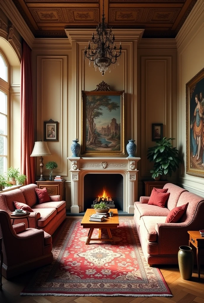 Living room of a European villa