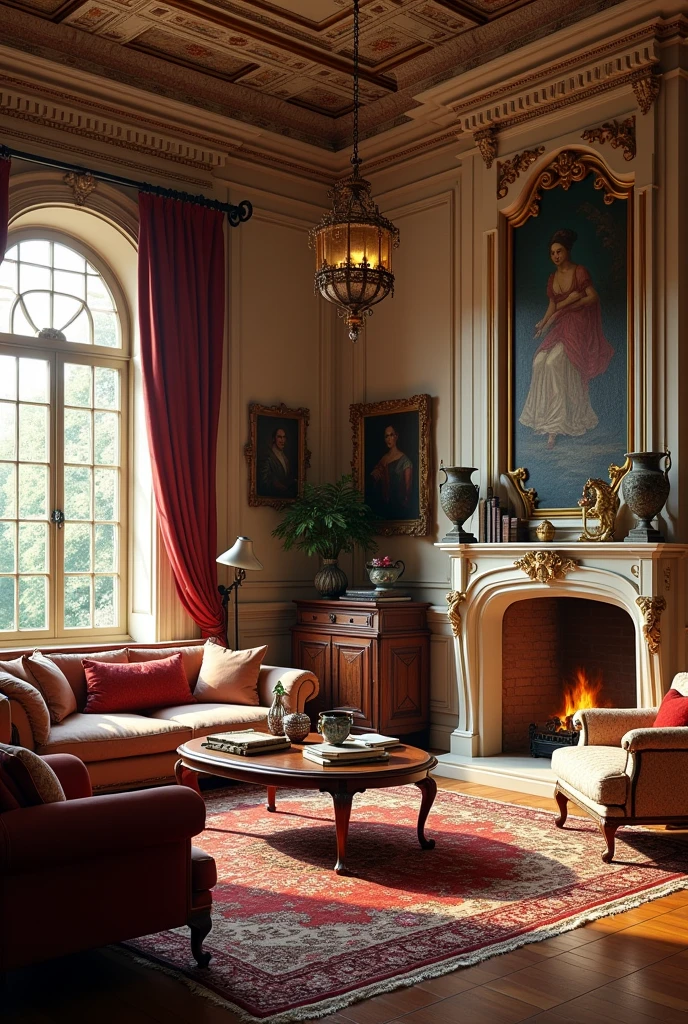 Living room of a European villa