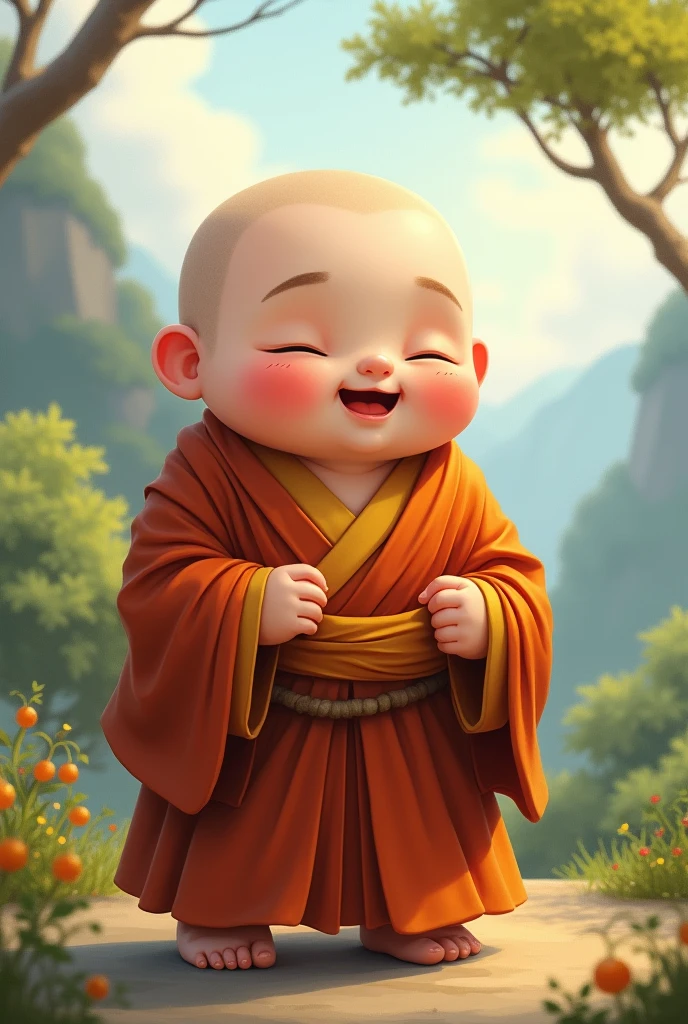 Cute fatty little monk 
