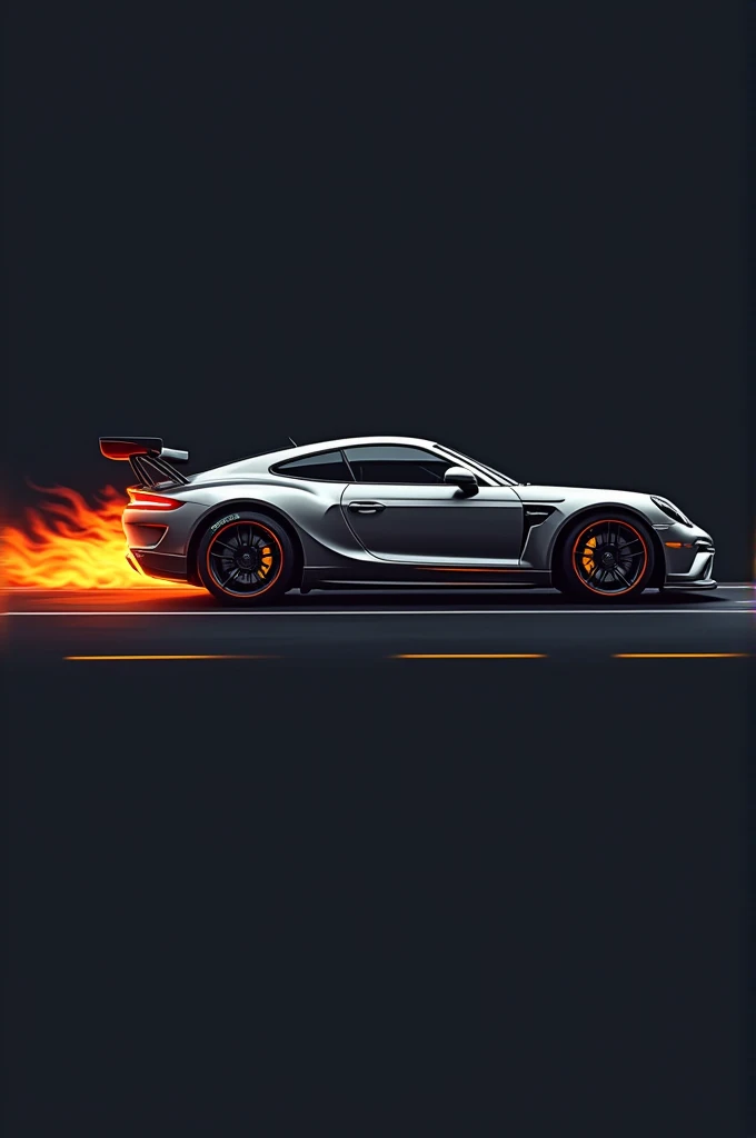 Create a logo for an automotive company called “IMCO automotriz”, In this one he adds in the same letters a road with a car with fire in the tail of the car, The logo should stand out more than the car