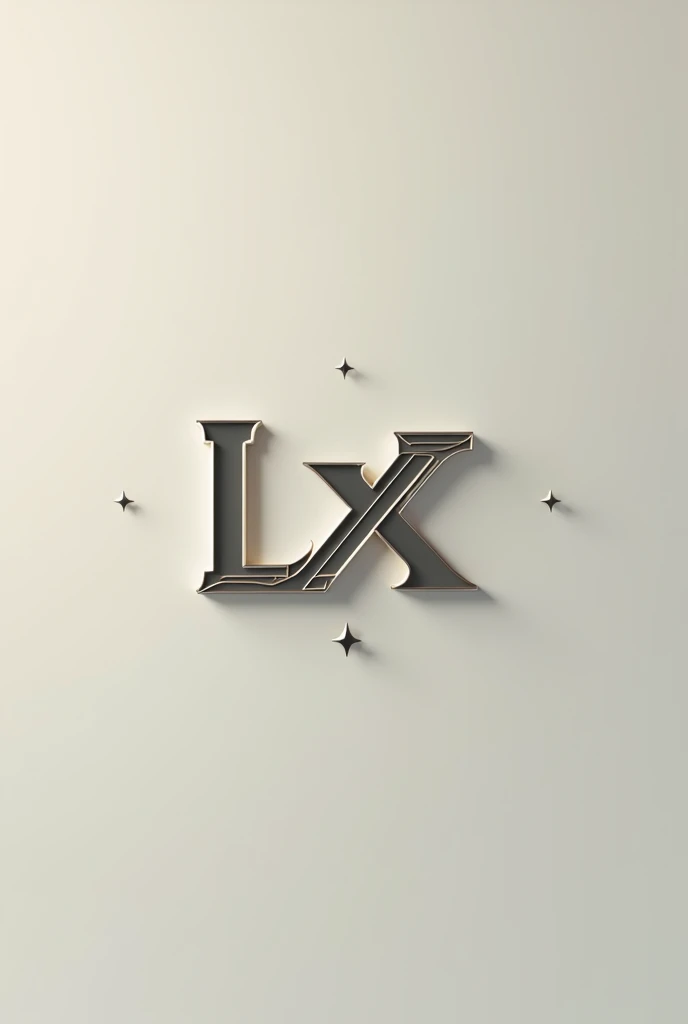 Logo symbol topic of discipline, quality, development, decorate the letter "LX", modern minimalist style, Study topic 