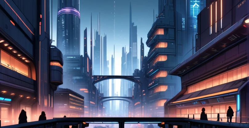 ((best quality)), ((masterpiece)), ((realistic,digital art)), (hyper detailed),DonMR0s30rd3rXL Town, octane rendering
A city with many tall buildings and trains on tracks, dark futuristic city, in fantasy sci - fi city, Futuristic city landscape, cyberpunk cathedral, dark cyberpunk metropolis, in a futuristic cyberpunk city, sci fi city, Cyberpunk metropolis, cyberpunk city landscape, futuristic metropolis, cyberpunk city landscape, sci fi city, Cyberpunk city, Futuristic city landscape, futuristic dystopian citysci-fi city, sci-fi science The building is blue and steel. There are shapes in the sky during the darkening of the lights. It's the sparkle of a big city.